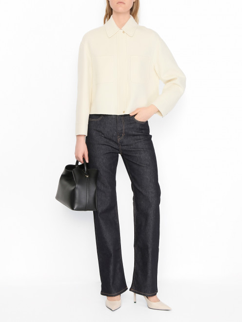 Полупальто из шерсти и шелка Max Mara - МодельОбщийВид