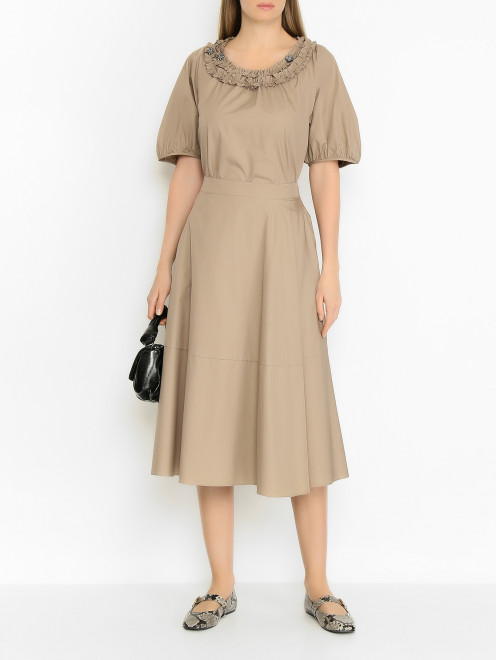 Хлопковая блуза с короткими рукавами Max Mara - МодельОбщийВид