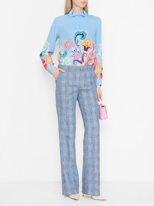 Блуза из вискозы с узором Etro - МодельОбщийВид