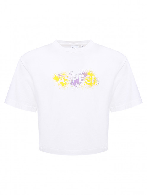 Укороченная футболка с принтом Aspesi - Общий вид