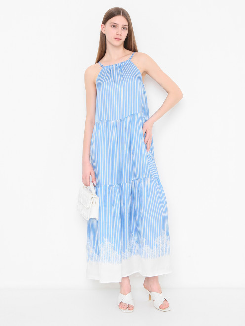 Платье макси с узором Ermanno Scervino Junior - МодельОбщийВид