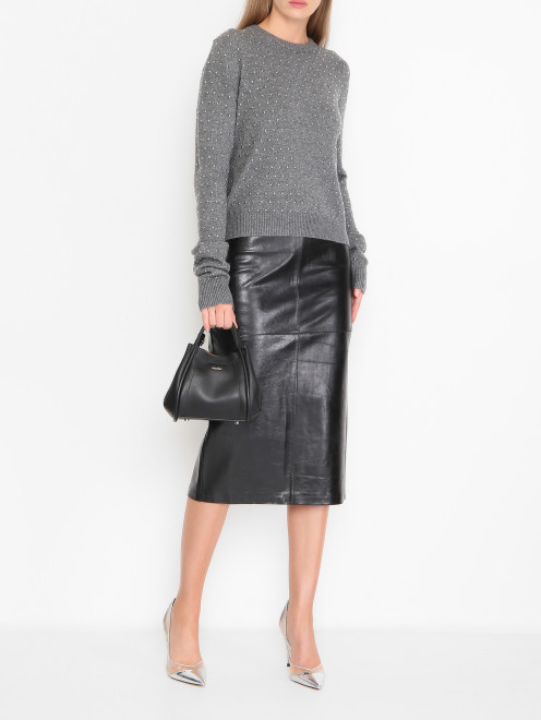 Сумка из гладкой кожи Max Mara - МодельОбщийВид
