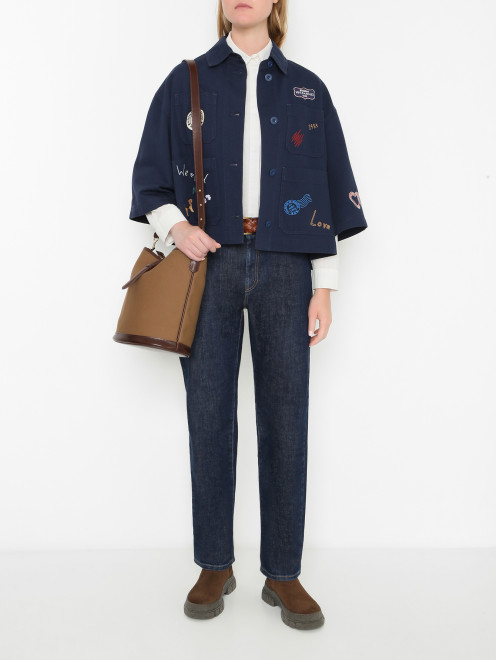 Куртка из денима с карманами Weekend Max Mara - МодельОбщийВид