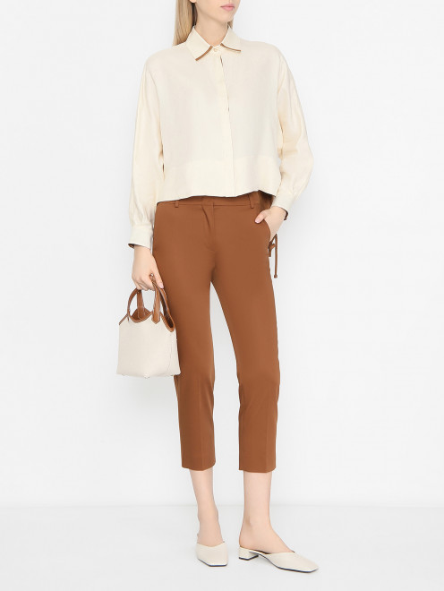 Свободнавя блуза из льна и шелка Max Mara - МодельОбщийВид