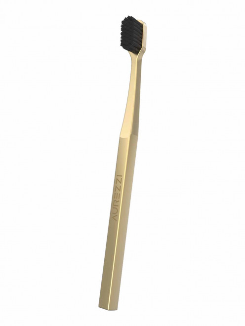 Зубная щетка с щетиной средней жесткости 24K Gold Black Aurezzi - Общий вид