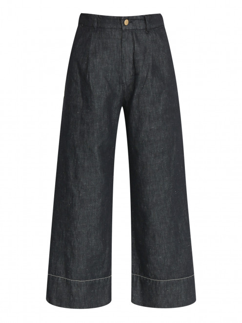 Укороченные брюки из хлопка и льна Max Mara - Общий вид