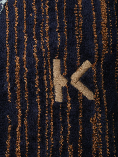 Махровый халат с узором и контрастной отделкой Kenzo - Деталь