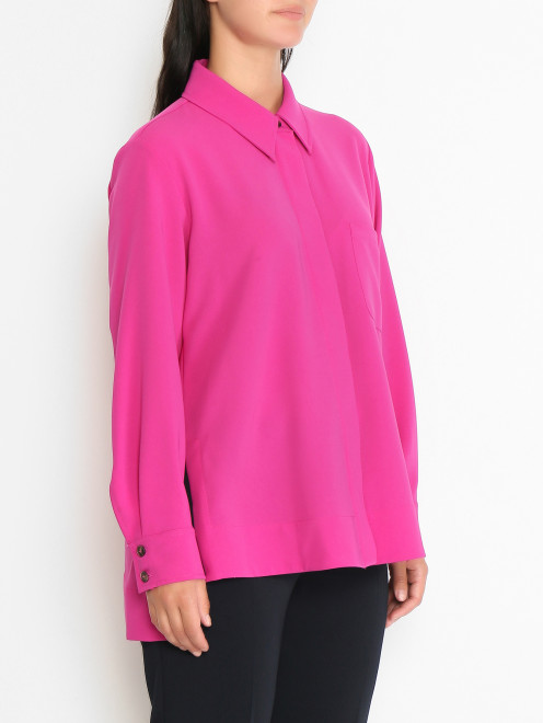 Блуза свободного кроя с карманом Marina Rinaldi - МодельВерхНиз
