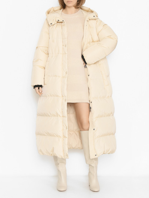 Длинный пуховик с капюшоном Weekend Max Mara - МодельОбщийВид