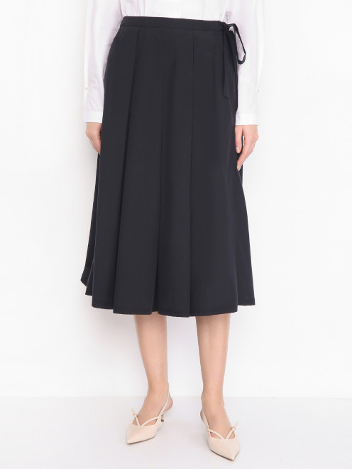 Юбка из хлопка с карманами Weekend Max Mara - МодельВерхНиз