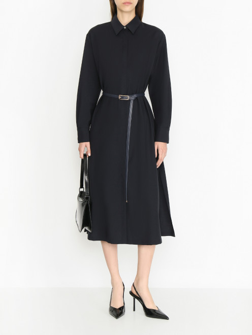 Платье из шерсти с поясом Max Mara - МодельОбщийВид