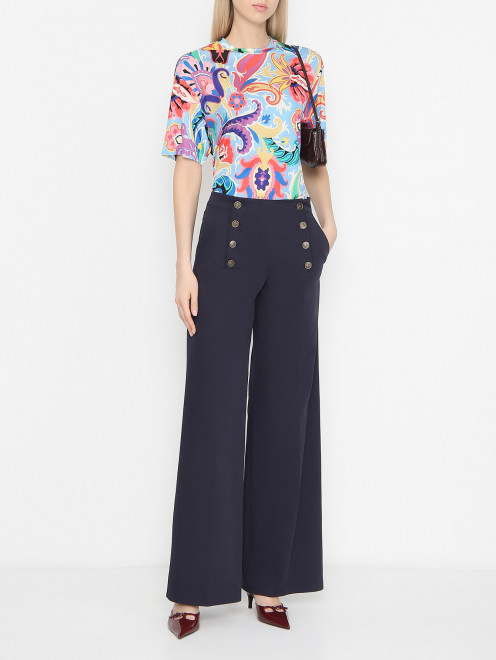 Оверсайз футболка из вискозы Etro - МодельОбщийВид