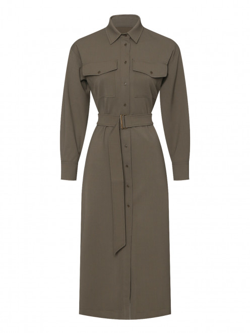 Платье на пуговицах с поясом Weekend Max Mara - Общий вид