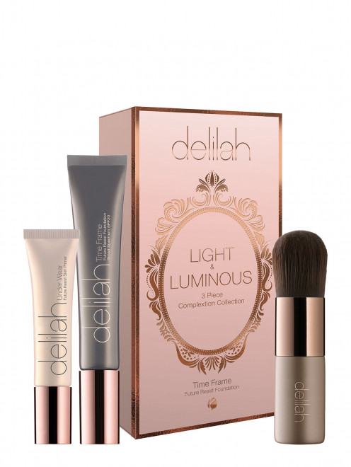 Набор средств для макияжа лица Time Frame Light & Luminous, Shell, 3 шт Delilah - Общий вид