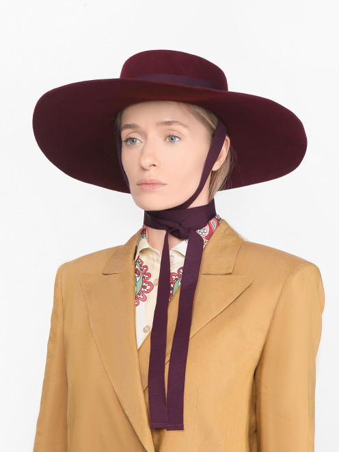 Шляпа из шерсти с широкими полями Etro - МодельОбщийВид