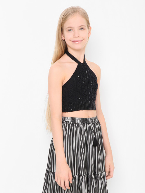 Трикотажный топ из хлопка Ermanno Scervino Junior - МодельВерхНиз