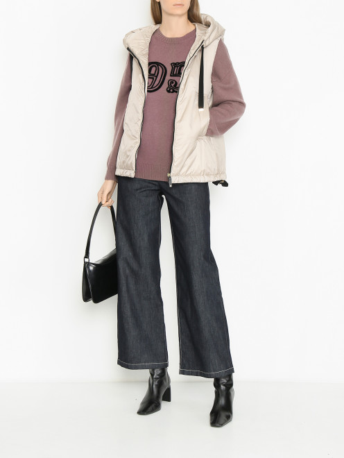 Джинсы из хлопка с контрастной строчкой Max Mara - МодельОбщийВид
