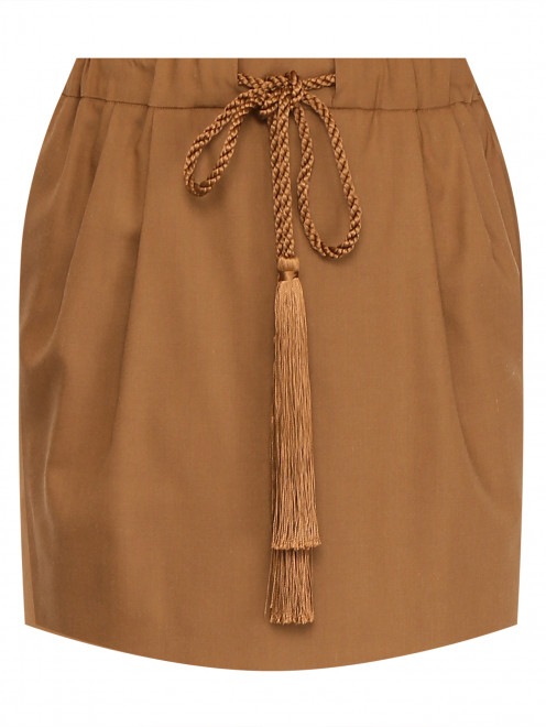 Однотонная мини-юбка из шерсти Max Mara - Общий вид