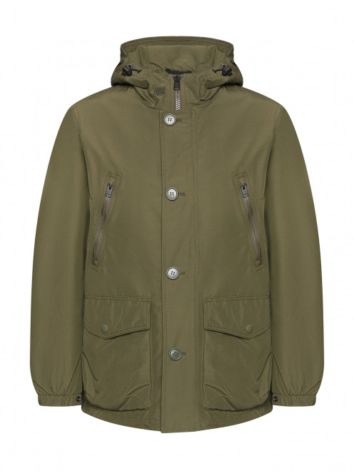 Парка с капюшоном и карманами Woolrich - Общий вид