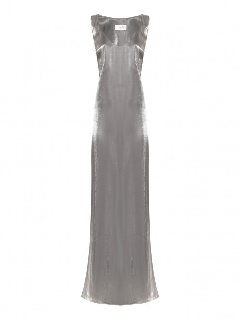 Платье-макси с серебряным отблеском