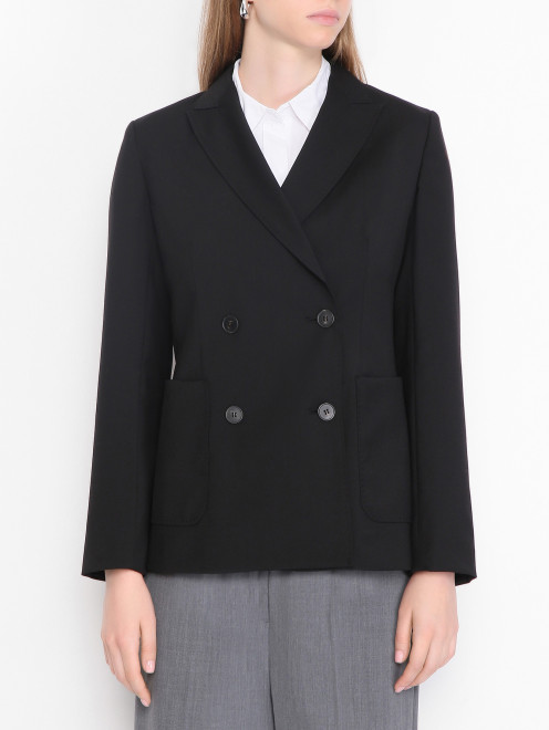 Двубортный жакет из шерсти Weekend Max Mara - МодельВерхНиз