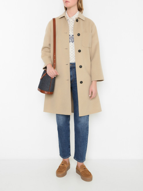 Пальто из шерсти с карманами Weekend Max Mara - МодельОбщийВид