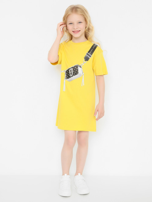 Платье из хлопка с принтом Marc Jacobs - МодельОбщийВид