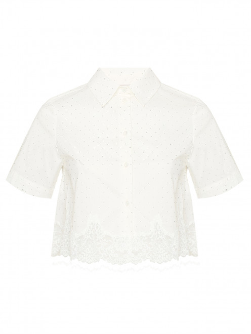 Укороченная блуза с кружевом Ermanno Firenze - Общий вид
