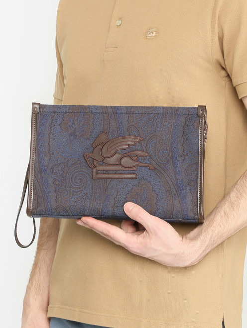 Кошелек с логотипом на молнии Etro - МодельОбщийВид