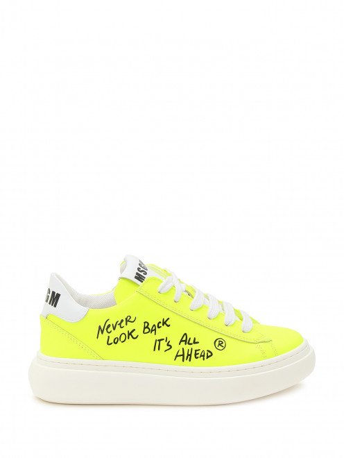 Кеды из кожи с логотипом MSGM - Общий вид