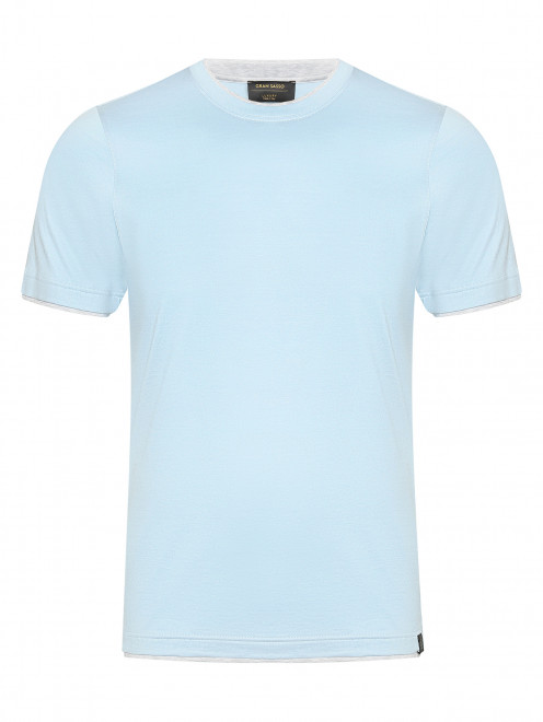 Однотонная футболка из шелка и хлопка Gran Sasso - Общий вид