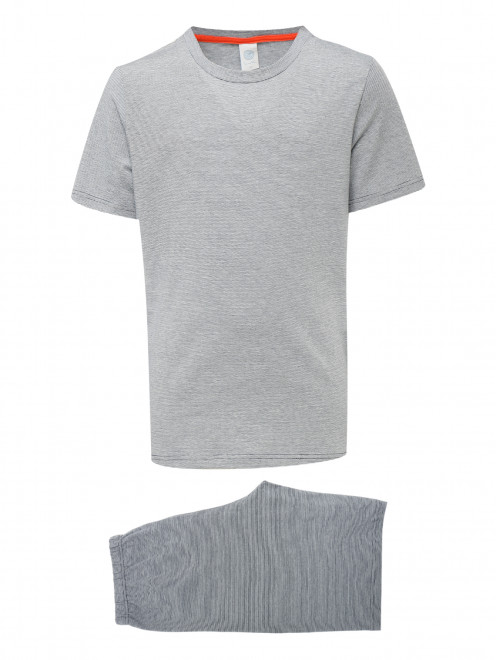 Пижама: футболка и шорты в полоску Sanetta - Общий вид