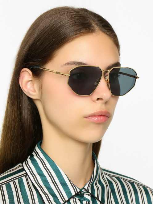 Солнцезащитные очки в металлической оправе Max Mara - МодельОбщийВид