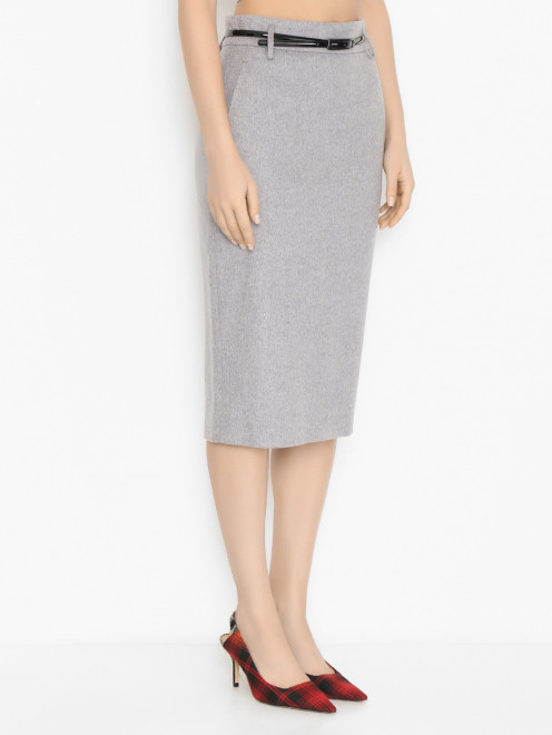 Юбка-карандаш из шерсти Max Mara - МодельВерхНиз