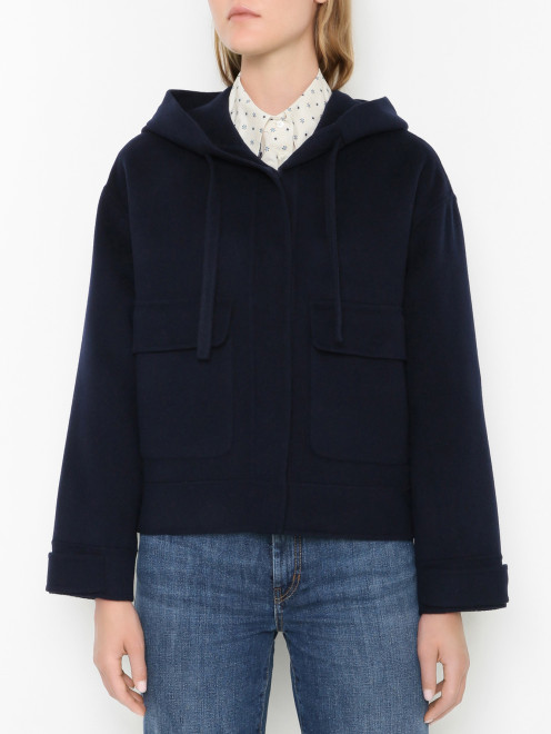 Укороченное полупальто с капюшоном Weekend Max Mara - МодельВерхНиз