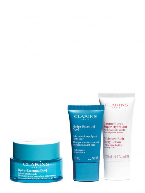 Набор в косметичке Hydra-Essentiel Collection, 50+30+15 мл Clarins - Общий вид