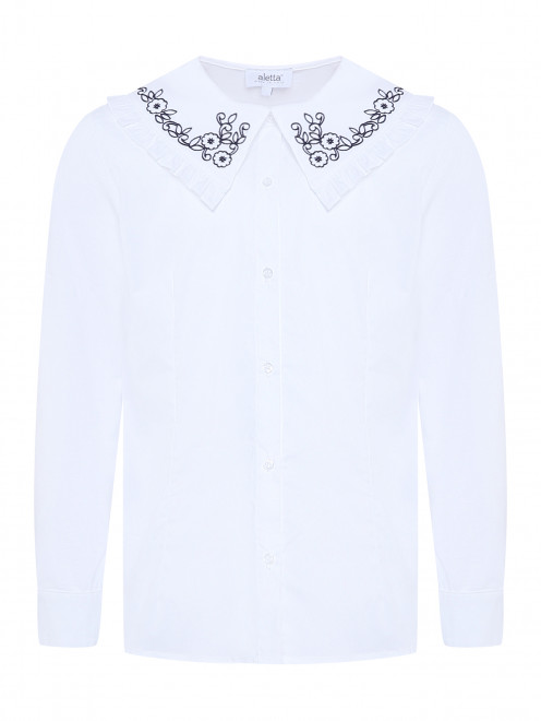 Блуза из хлопка с вышивкой Aletta Couture - Общий вид