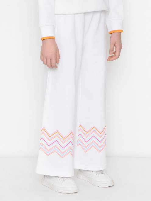 Брюки из хлопка на резинке Missoni - МодельВерхНиз