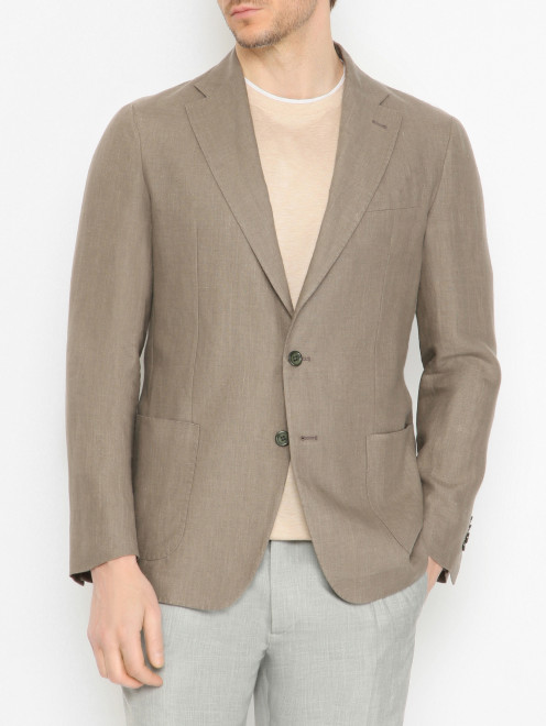 Пиджак из льна с карманами Doriani Cashmere - МодельВерхНиз