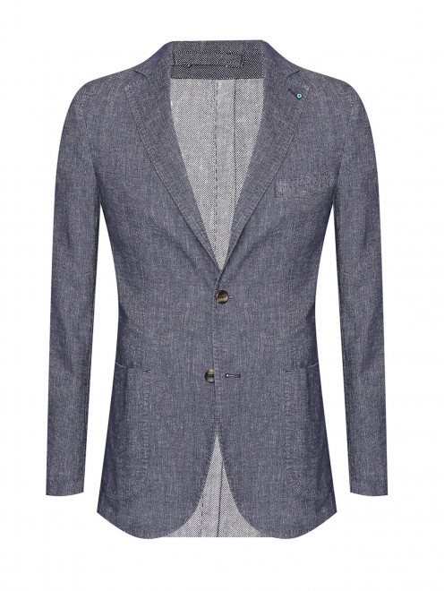 Пиджак однобортный из льна Giampaolo - Общий вид