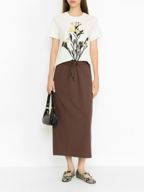Футболка с принтом Weekend Max Mara - МодельОбщийВид