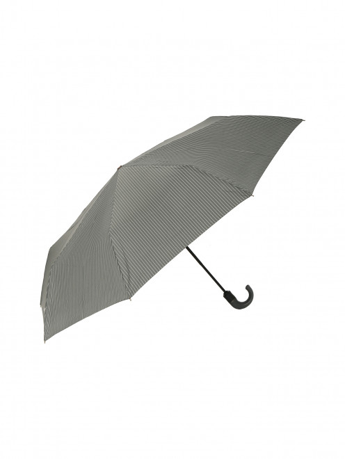 Складной зонт в полоску с логотипом Moschino - Общий вид