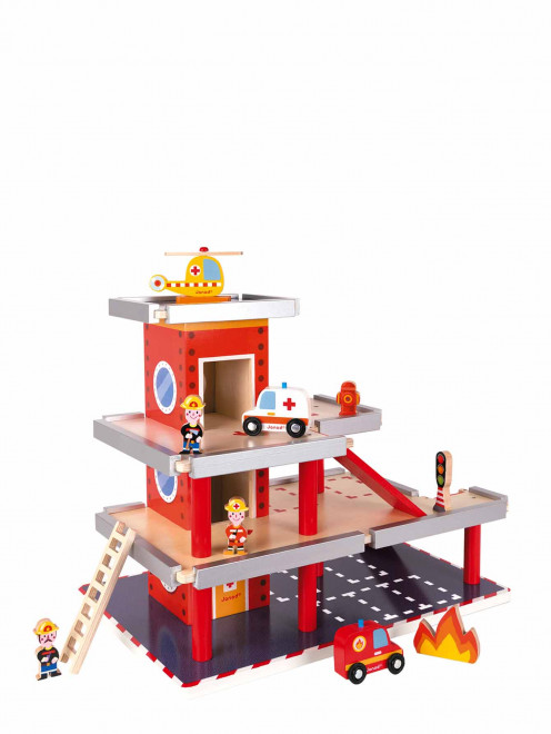 Большой игровой набор "Пожарная станция" Janod - Общий вид