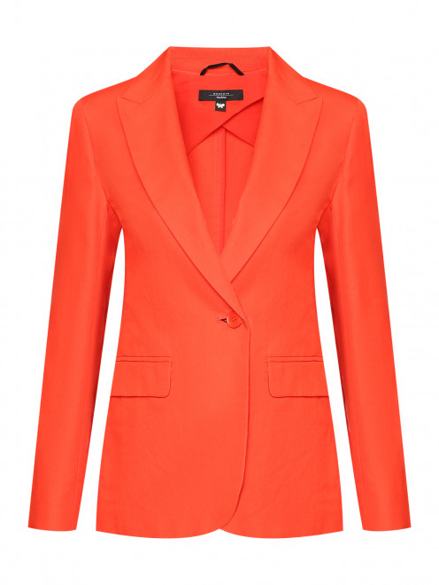 Жакет без подкладки из хлопка и льна Weekend Max Mara - Общий вид