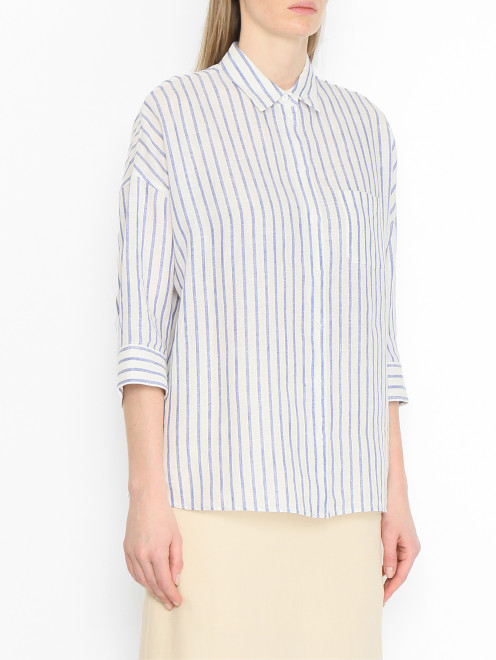 Рубашка из льна свободного кроя Weekend Max Mara - МодельВерхНиз
