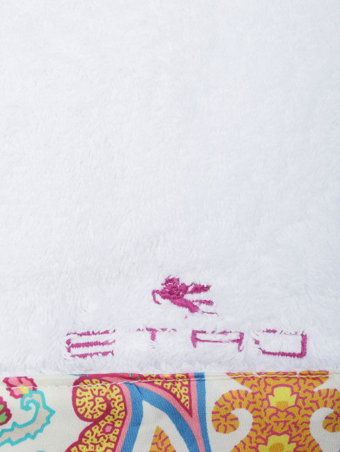 Махровый халат с контрастной отделкой Etro - Деталь
