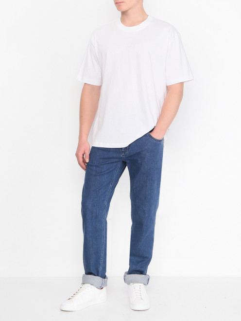 Футболка из хлопка с логотипом Guess - МодельОбщийВид
