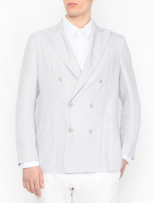 Двубортный пиджак из хлопка Doriani Cashmere - МодельВерхНиз