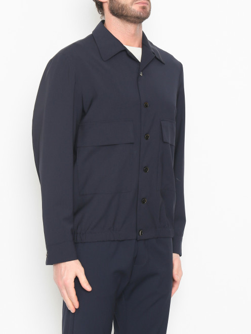 Куртка из шерсти на пуговицах с карманами Barena - МодельВерхНиз