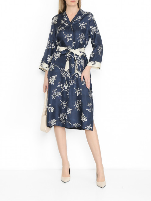 Платье из шелка с узором Max Mara - МодельОбщийВид